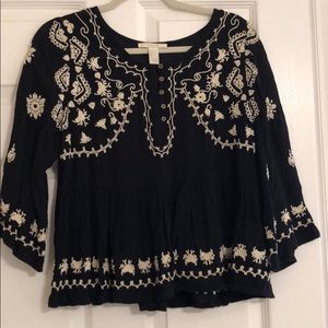 Forever 21 Embroidered Top